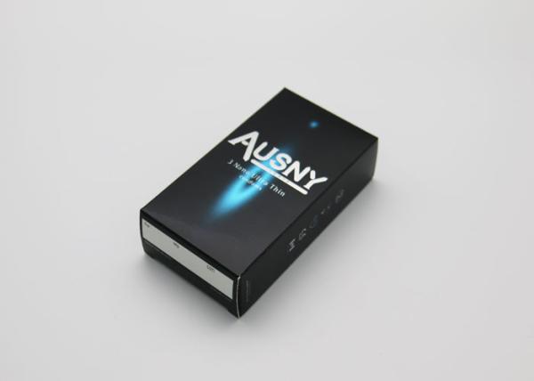 Black Color Anti Counterfeit Packaging , Paper Material Condom Tamper Proof