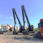 Excavator long reach Vibrating Pile Driving Arm For Construction Piling