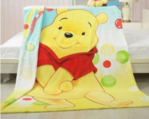 China Custom Kids Plush Screen Printed Blanket , Cute Flannel Baby Blanket Anti - Pilling wholesale