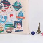 Multi Colors Natural Cotton Canvas Tote Bags For Girls On The Shoulder