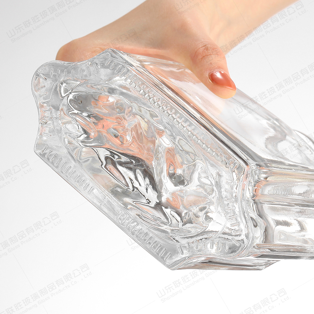 Glass Wine Bottle with Hot Stamping Surface Handling and Customized Color