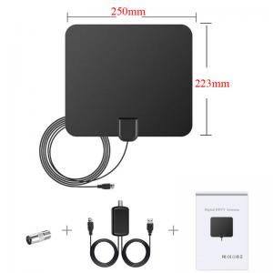 China Indoor HDTV Antenna Amplified TV Antenna 50 Mile Range 4M Length Cheap HD TV Antenna With Packing Box wholesale