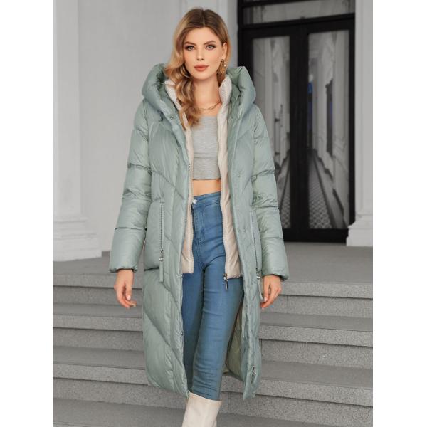 Detachable Lining Fashionable Thickened Down Jacket, down jacket, long women coat，for cold winter, hooked, warmest coat, unique fashion