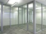 Clear Tempered Modern Office Glass Partition System Easy For Cleaning