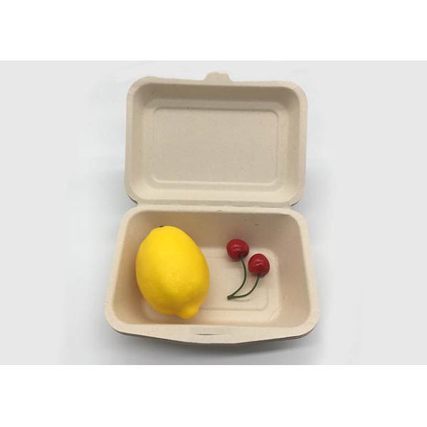 655ml Rectangle 7"×5'' Unbleached Biodegradable Takeout Containers
