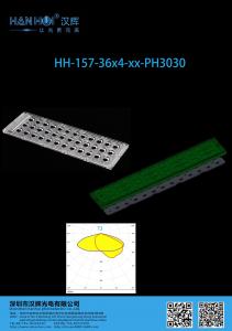 China 144pcs 276.3×95mm 3030LEDs LED Street Light Lens T3 Degree Available Energy-Efficient Uniform Illumination wholesale