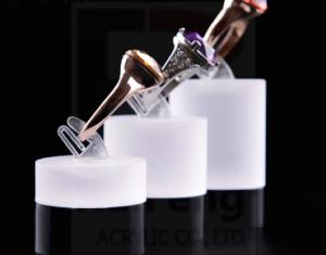 China White Clear display stands for finger ring, White finger ring riser wholesale