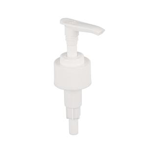 China Flat Headed Plastic PP Ribbed Screw Lotion Pump Shower Cream Press Dispenser 28/410 wholesale