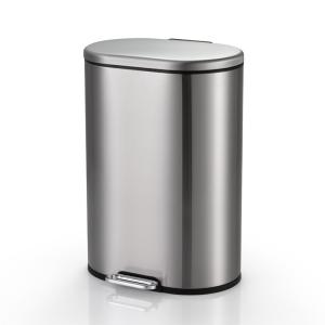 China Rustproof 2.38 Gallon Stainless Steel Step Trash Can wholesale