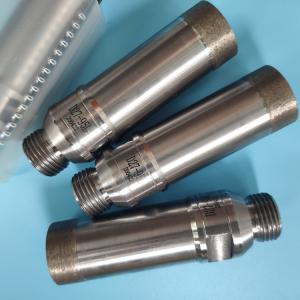 China Sharp Threaded Shank Glass Diamond Drill Bit With 75mm 95mm Length Hole wholesale