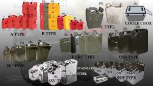 China Off road Jerry Can Fuel Tank for 4x4 Cars Gas Can Plastic and metal jerry can Stainless steel jerry can 3-40L wholesale