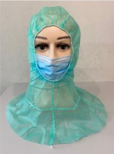 China Dust Proof Disposable Non Woven Cap Green Color For Surgeon wholesale