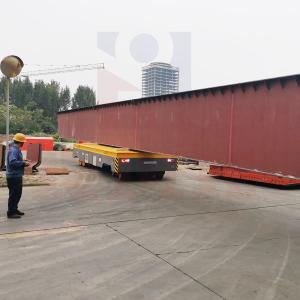 China Heavy Duty Trackless Transfer Cart 50 Tons Electric Transfer Trolley wholesale