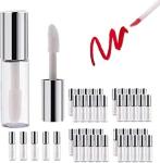 2 In 1 Double Side Lipstick Container Tube With Powder Brush Square / Round