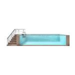 Hotel Transparent Above Ground Prefabricated Acrylic Swimming Pool with TUV