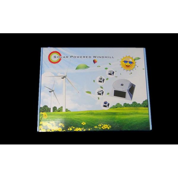 Mini ABS Plastic White Solar Windmill Toy 260mm Height OEM Available