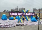 Strong Blue / Yellow Inflatable Floating Paintball Sport Games Blindage Durable