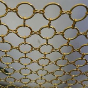 China Longlife Golden Metal Coil Drapery Decorative Metal Mesh Screen Stainless Steel wholesale