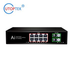 China 8x10/100/1000M POE 30W+2 SC 20km Fiber port IEEE802.3af/at POE Etherent switch for CCTV Network system wholesale