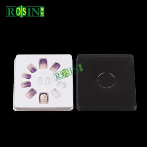 China Customized False Nail Packaging Square Shaped Storage With Transparent Cover wholesale