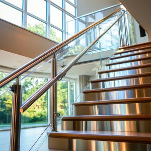 China Stylish Curved Stainless Steel Handrails for Home Staircases wholesale