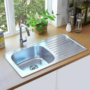 China Household Kitchen Stainless Steel Wash Hand Basin Single With Plate wholesale