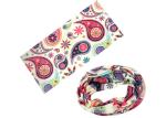 Womens Biker Headbands Blue Petal Logo , High Elastic Cycling Headwear