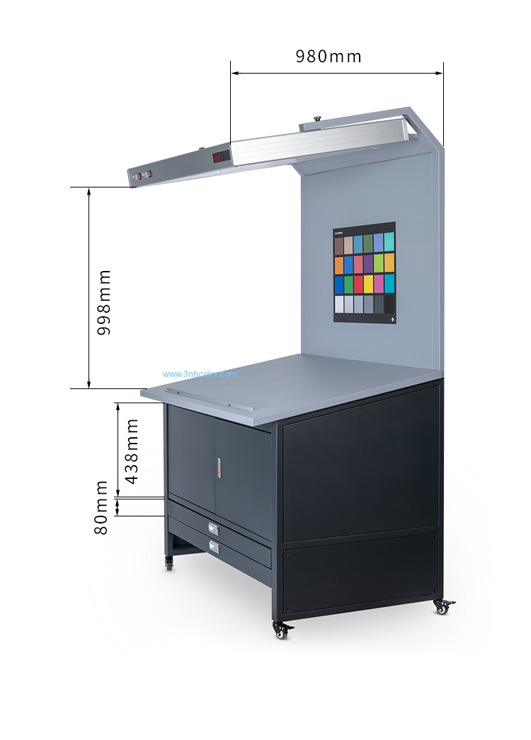 CC120-E D65 Color Proof Station Light Box With Cupboards And Drawers 135x90cm