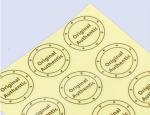 Round Self Adhesive Paper Stickers / Numbered Hologram Stickers Anti UV