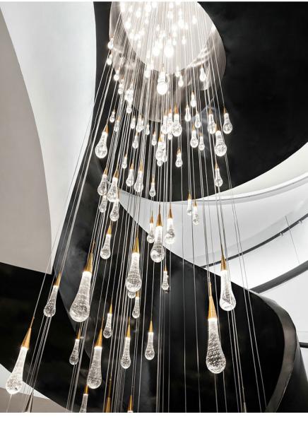 Modern led chandelier living room dining room staircase interior lighting(WH-NC