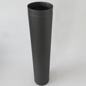 China 6 Inch Straight Single Wall Stainless Steel Flue Pipe Black Powder Coated System wholesale