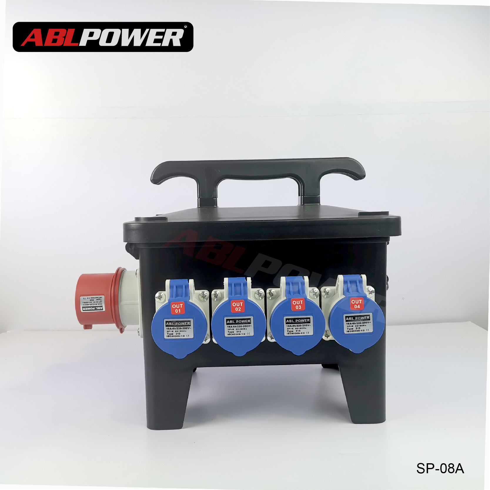 Entertainment Black 8 Way Output 220V Power Distro Boxes