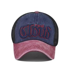 China Unisex Embroidery Mesh Trucker Caps Plain Foam Polyester 2.5cm Visor wholesale