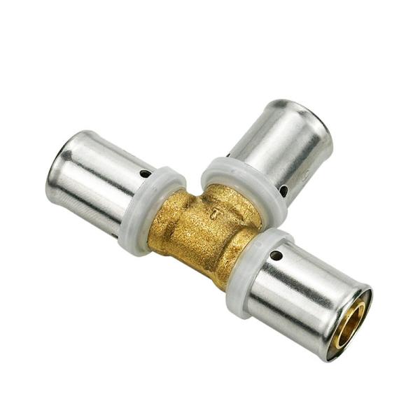 Plumbing Male Tee Brass Press Fittings Multilayer Pex Pert Pipe Press Fitting