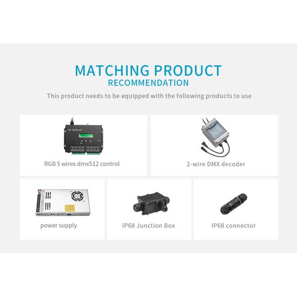 DMX Surface Mount LED Pool Light 18W AC12V Two Wire RGBW PC ABS