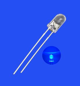China Flashing LED 5mm 3.0Hz 1/6 Duty Cycle Blue Color 460nm 1000mcd Round Clear Lens Dip Blinking LED wholesale