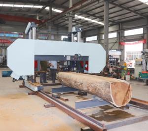 China Heavy Duty 100 Inch Horizontal Bandsaw Machine Large Hard Wood Log Cutting Band Saw wholesale