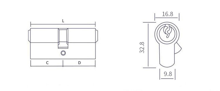 Customized Brass Cylinder Lock Double Open Security Cylinder Locks 70mm