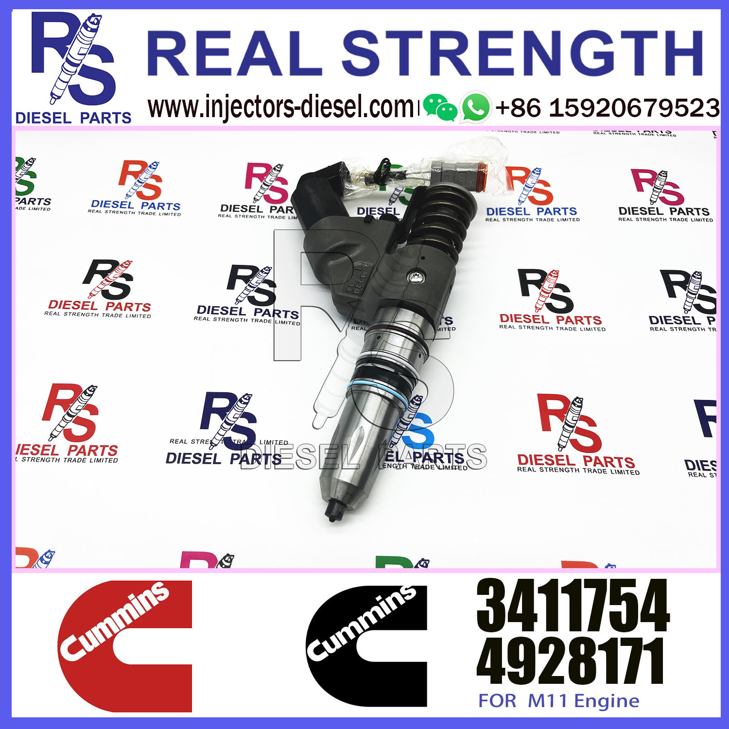 Common Rail Diesel Fuel Injector for ISM11 QSM11 Engine Nozzle 4026222 4061851 3411756 3411754