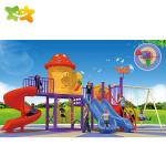 Outside Playground Plastic Children 'S Slide Swing With Play House