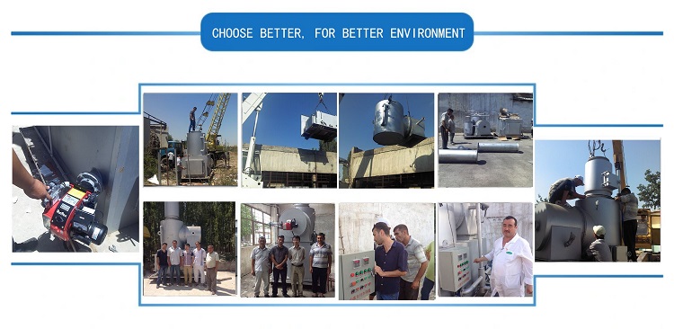 Customized Color Low Operating Costs Incinerators For Industry Solid Waste Treatment