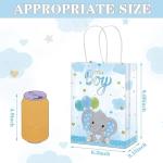 CMYK 4 Color Offset Printing Small Blue Party Shopping Tote Kraft Paper Bag for