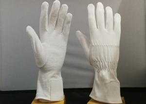 China Combed Yarn Industrial Work Gloves , Heavy Duty Cotton Gloves With Magic Strips wholesale