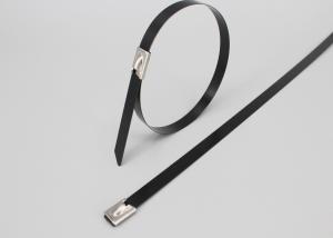 China 201 304 316 epoxy coated Stainless steel cable ties-ball self locking wholesale