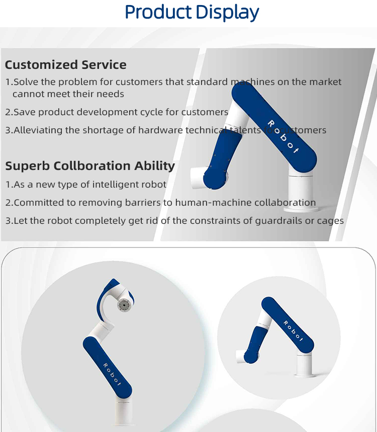 Collaborative Robotic Arm Industrial AI Intelligent Hands-Free Easy-to-Program Robot for Loading and Unloading