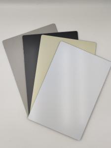 China Anti Fire Silver Aluminum Composite Panel , Curtain Wall Metal Panel 5mm Thickness wholesale