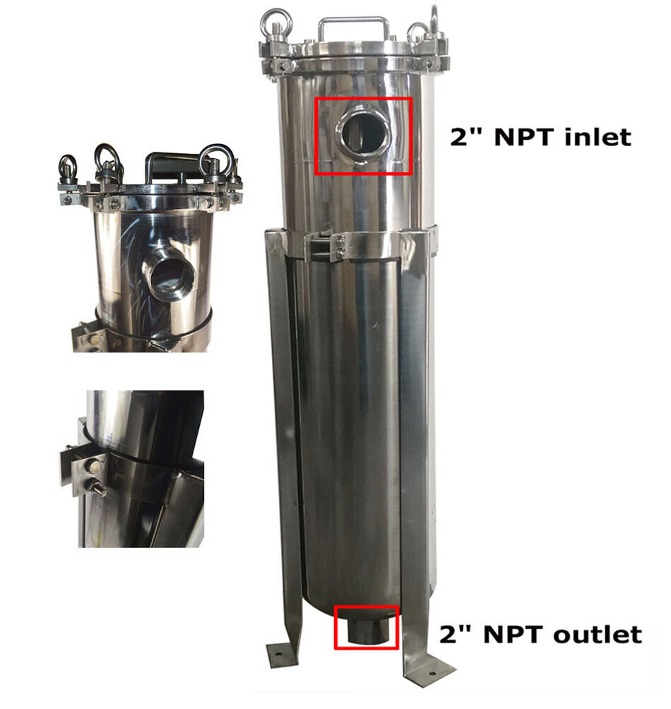 Restaurant Stainless Steel 304/316 Bag Filter Housings for Liquid Filtration Solution