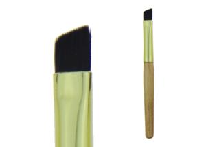 China Black Nylon Hair Short Wood Handle Blending Face Brush For Eyebrow wholesale
