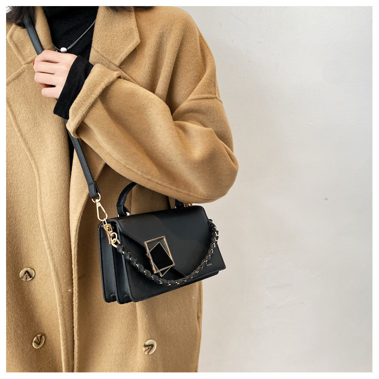Women Casual Handbags PU Leather polyester Embroidered Design One-Shoulder Crossbody Bag