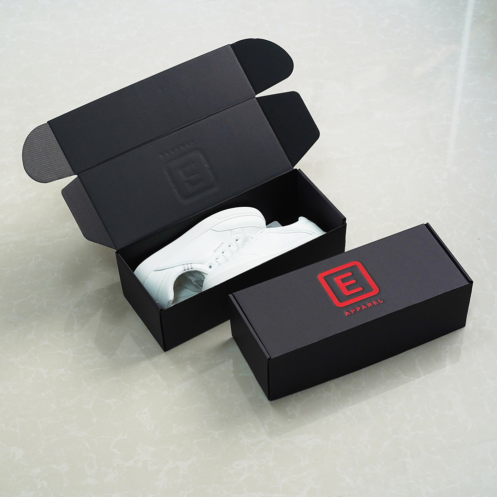 Custom Logo Luxury Soft Touch Coruggated Black Paper Packaging Gift Box Cosmetic Bottle Cardboard Packing Box